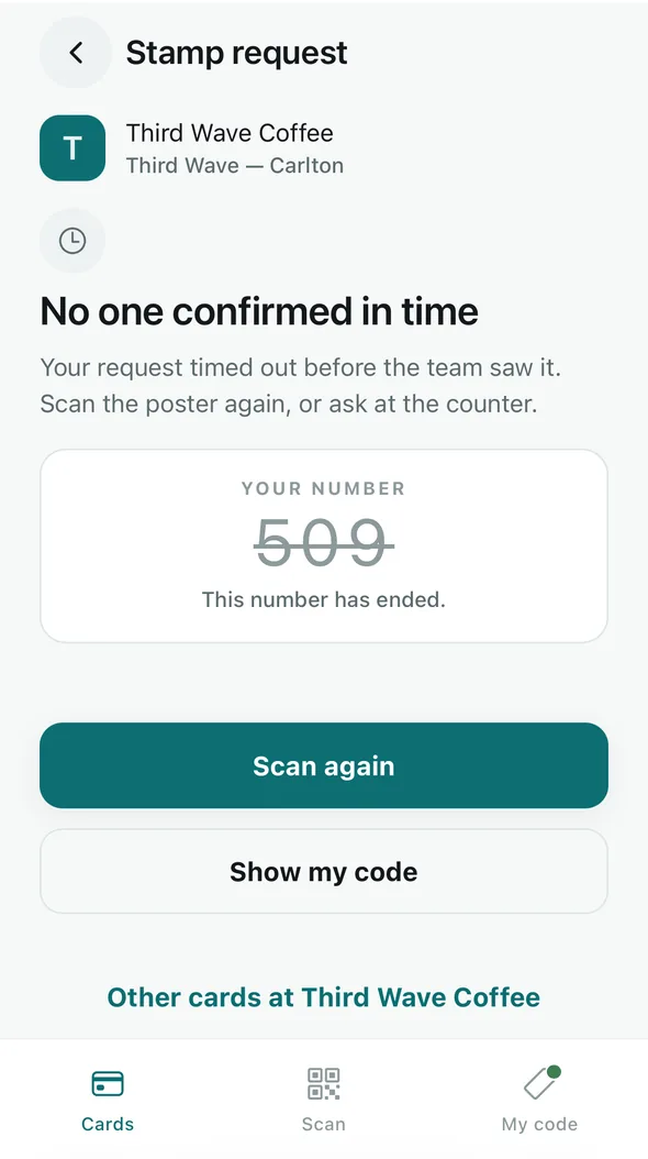 No one confirmed in time