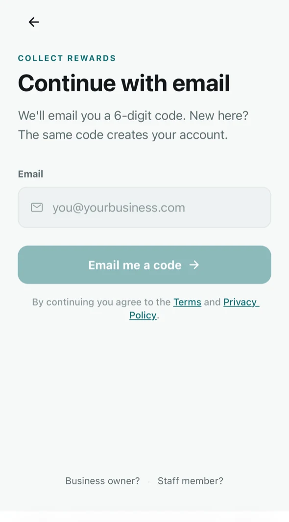 Signing in with an email code