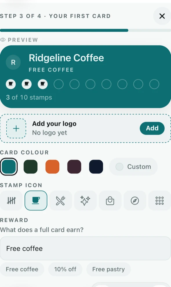 Designing the first card